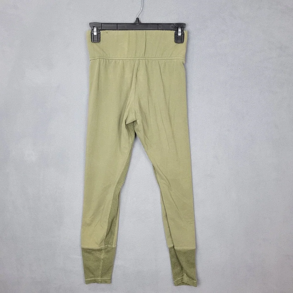 Nike‎ Leggings Women's Small Green Cotton Stretch Logo Elastic Waist Pull On